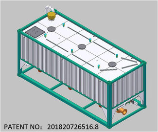 Low Profile Silo Horizontal Cement Silo Transport It With Standard Container Trailer Capacity 26m³