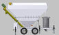 Professional Portable Cement Silo With Wheels And Tires / Low Profile Cement Silo