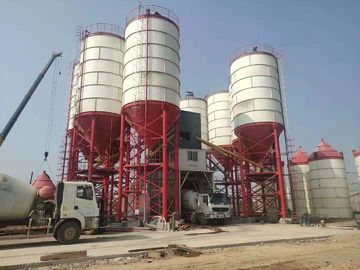 100 Ton  Batching Plant Cement Silo / Mobile Cement Silo Pneumatic Conveying